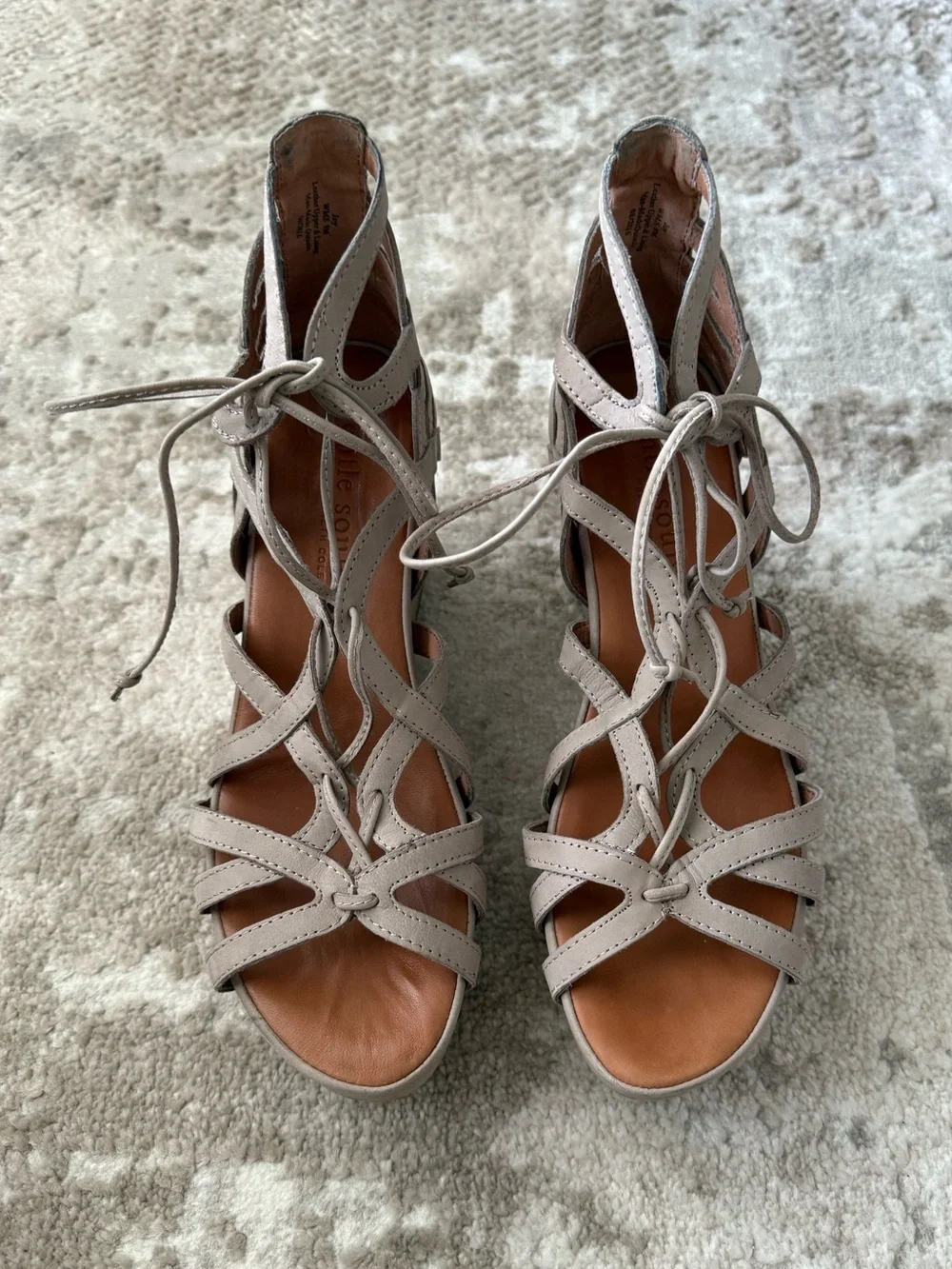 Gentle Souls Joy Leather Strappy Wedges